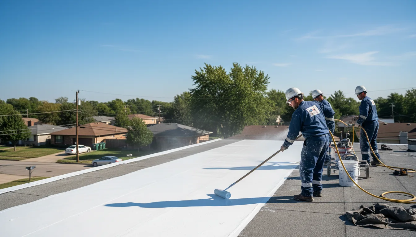 Commercial roof coating in Morrisonville, IL near me